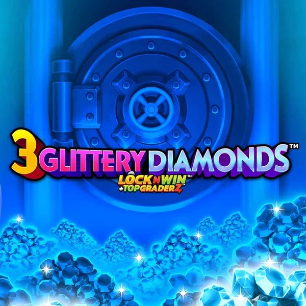 3 Glittery Diamonds online game logo by PearFiction Studios on katanasspin.uk