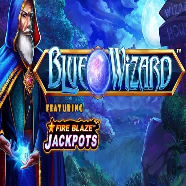 Blue Wizard Fire Blaze Jackpots game by Rarestone Gaming – logo hosted on Katanaspin Casino